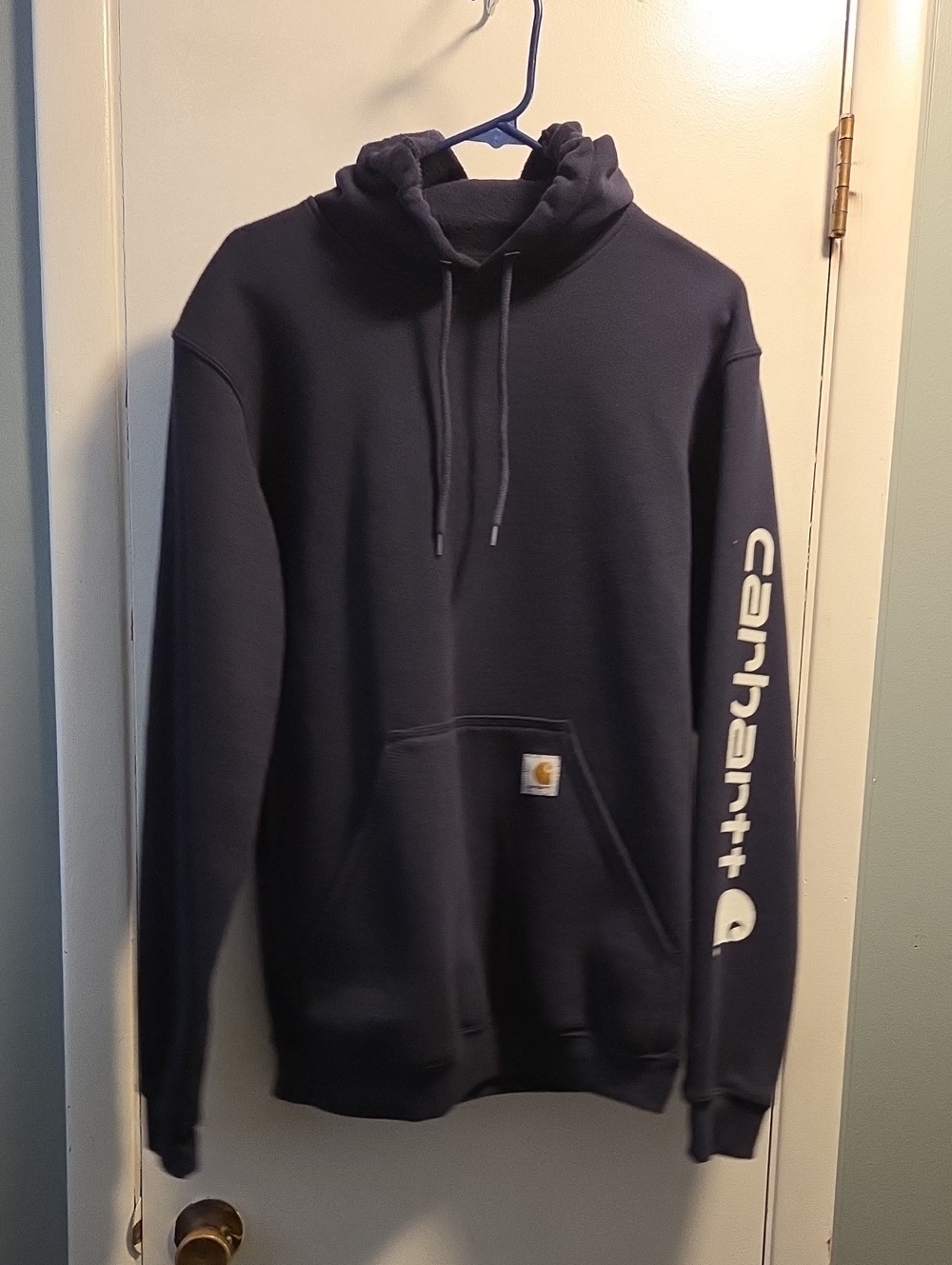 Carhartt Men's Navy Hooded Logo Sweatshirt